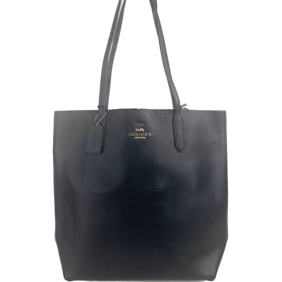 COACH COACH Thea Tote Shoulder Purse Leather Bag Black - Picture 1 of 3